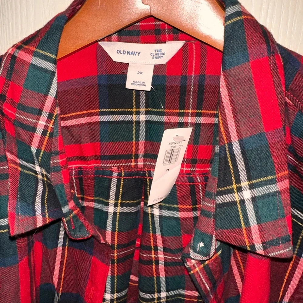 NWT plaid button down - Picture 3 of 3